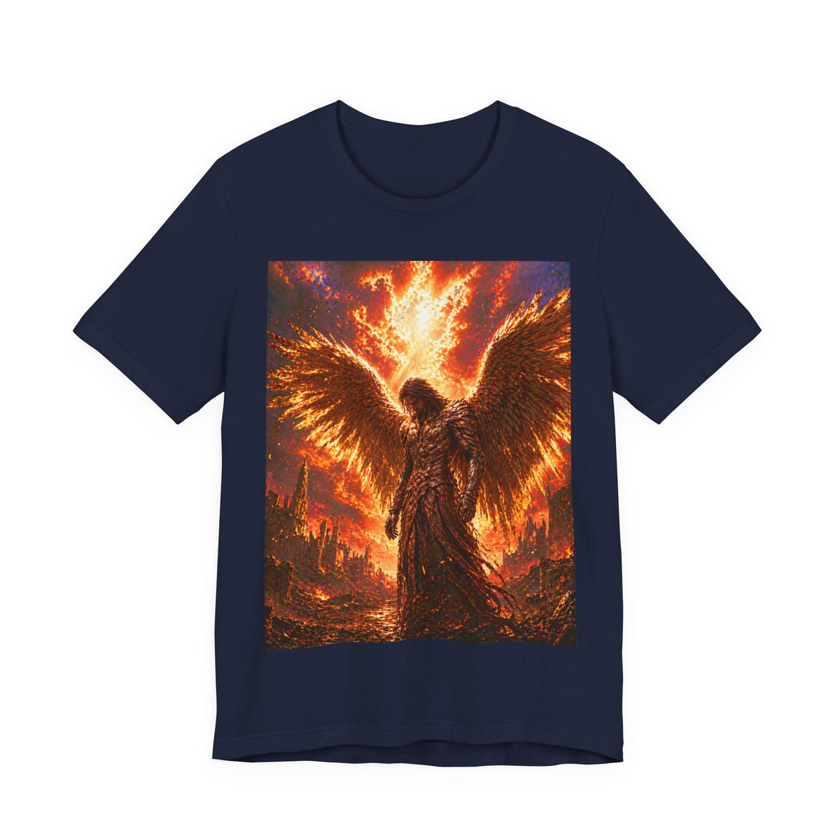 Angel Graphic Tee — Flaming Wings Apocalypse T-Shirt