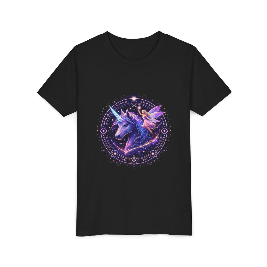 Youth Unicorn Tee — Magical Purple Galaxy Unicorn Graphic Shirt