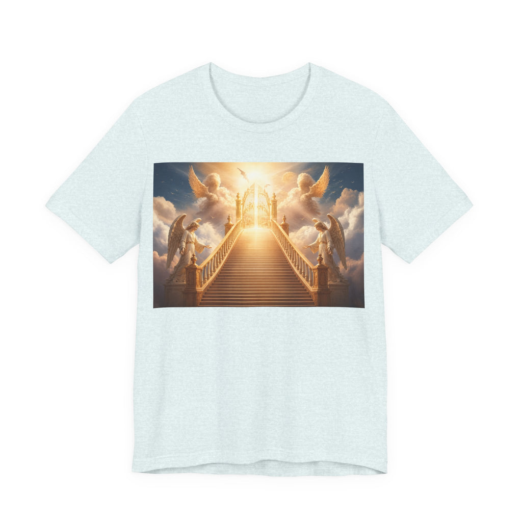 Heavenly Stairway T‑Shirt — Golden Gates Angelic Design