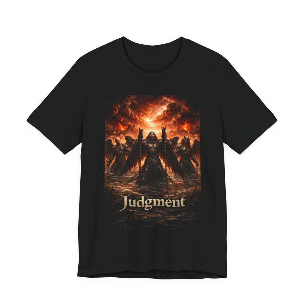 Judgment Graphic Tee — Apocalyptic Angel War T‑Shirt