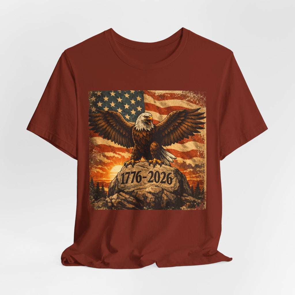 Patriotic Eagle Tee — 1776-2026 American Flag Graphic T-Shirt