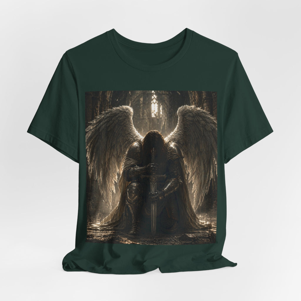 Dark Angel Graphic Tee — Gothic Winged Angel Art T-Shirt