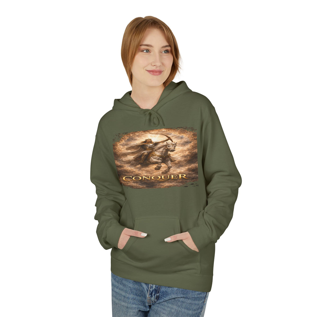 Revelation 6:1-2! And on the White horse was a rider the first horsemen of the apocalypse- Hoodie