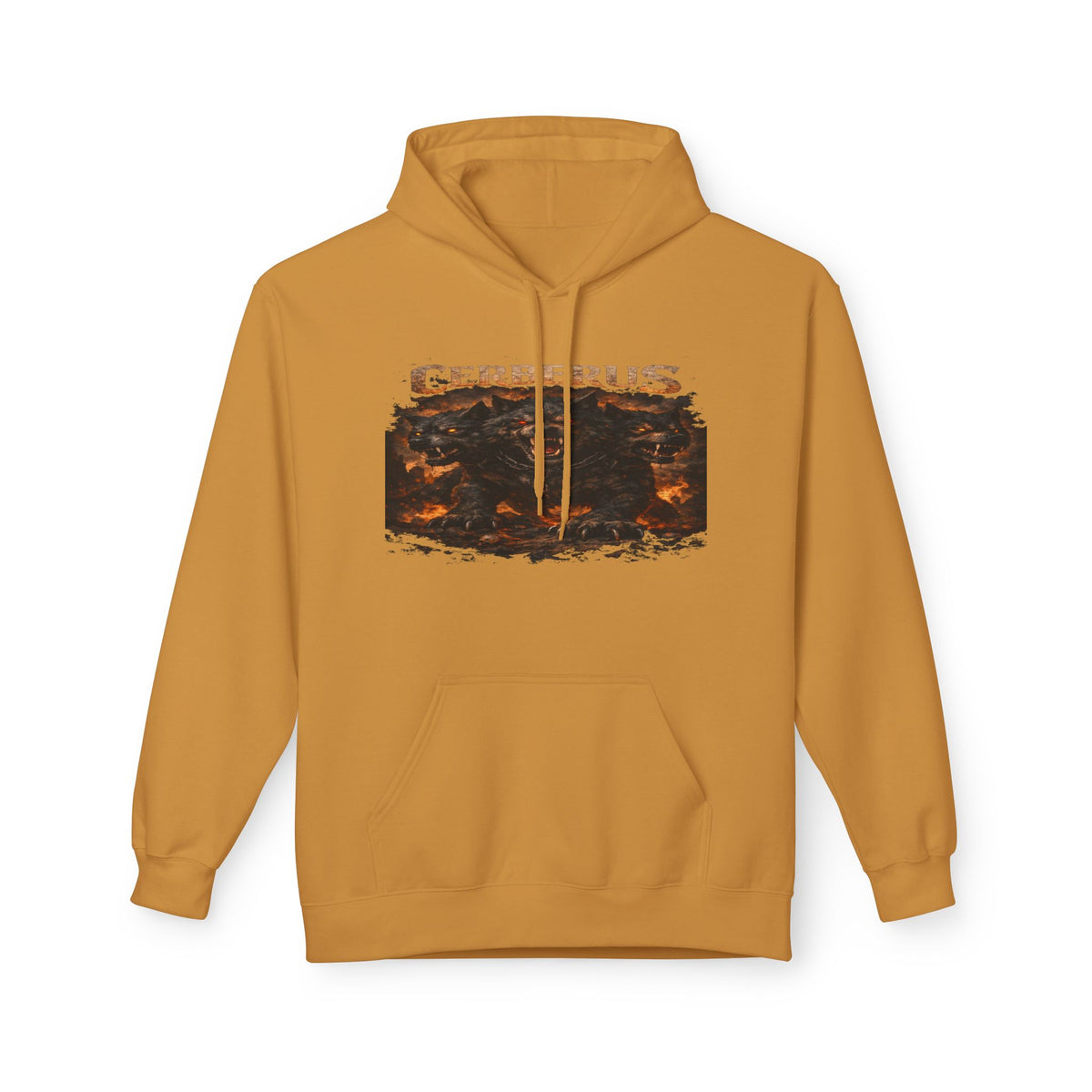 Gerberus Mythic Dog Hoodie — Fiery Cerberus Graphic Sweatshirt