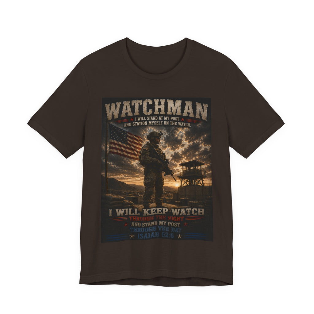 Watchman Military Tribute T-Shirt — "I Will Keep Watch" Patriotic Veteran Tee