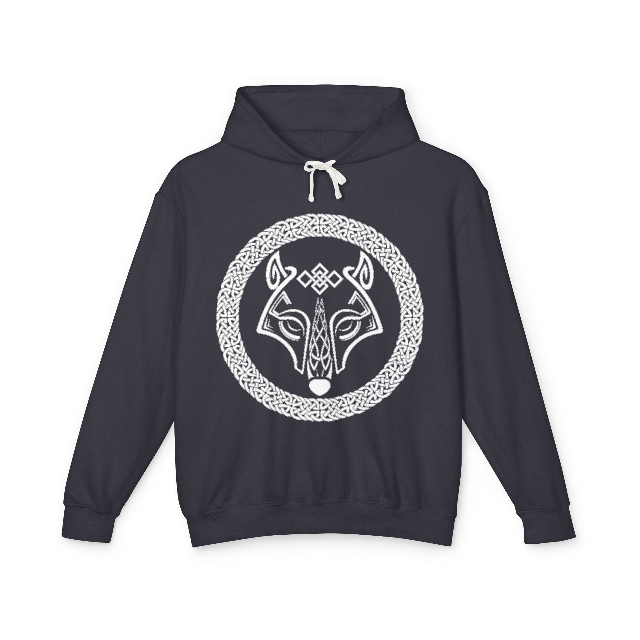 The Wolf – A Symbol of Power, Destruction, and Loyalty-Viking Wolf Hoodie — Norse Knotwork Wolf Head Pullover