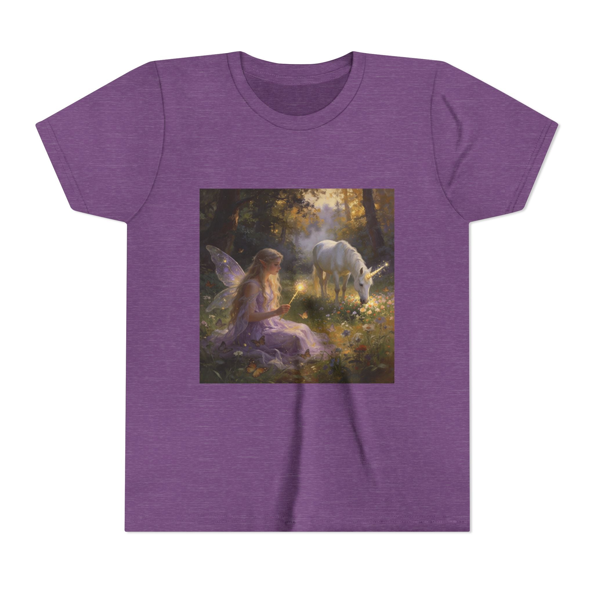 Youth Tee — Fairy and Unicorn Enchanted Forest Design