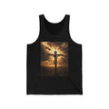 Christian Crucifixion Tank Top — Jesus on the Cross with Dove & Radiant Light