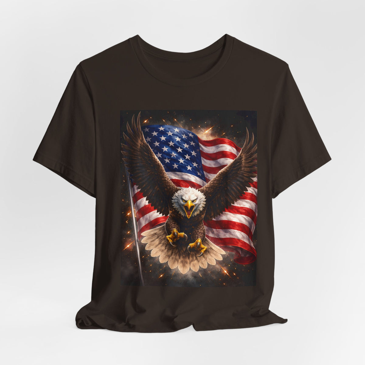 Patriotic Eagle T-Shirt — American Flag Bald Eagle Graphic Tee