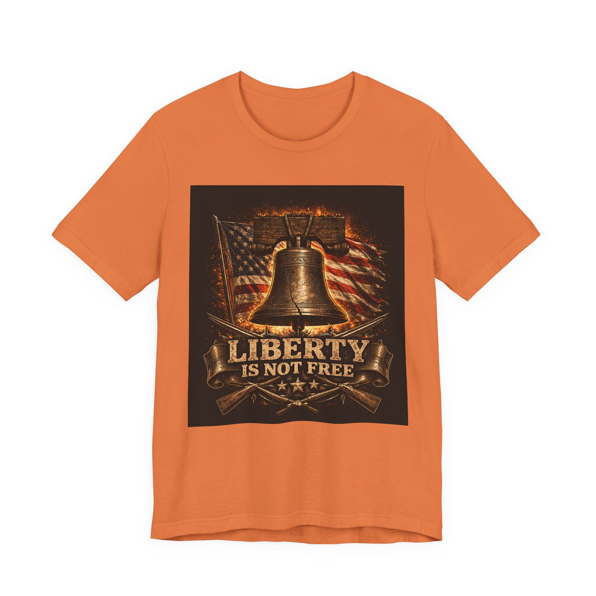 Liberty Is Not Free T-Shirt — Patriotic American Flag & Liberty Bell Tee for Veterans, 4th of July
