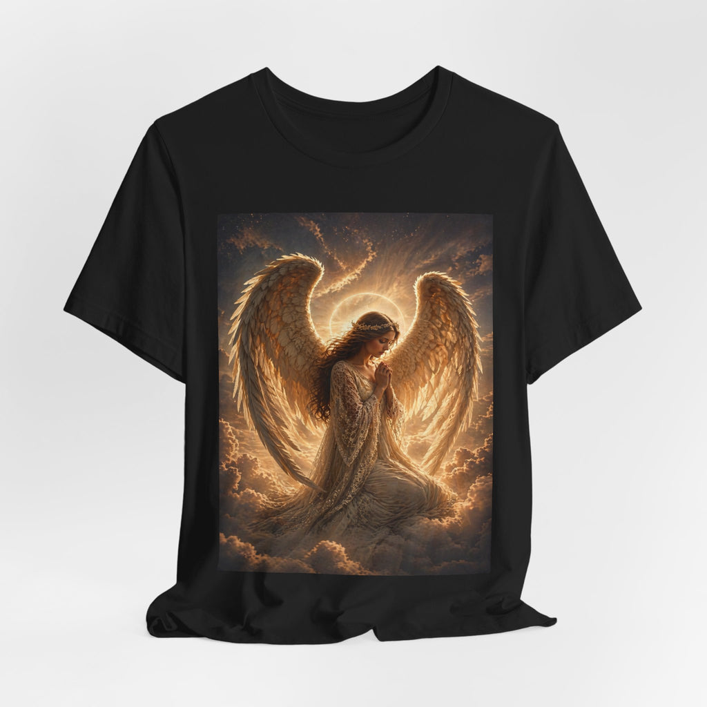 Angel Wings T-Shirt — Golden Seraph Prayer Tee