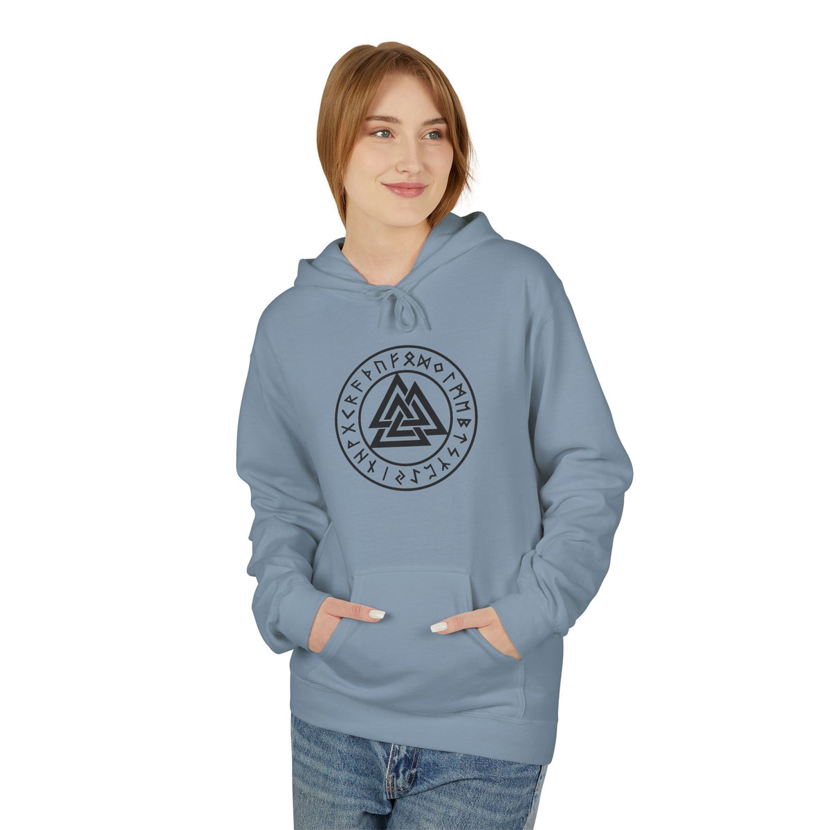Valknut Rune Hoodie — Norse Viking Symbol for the slain warrior