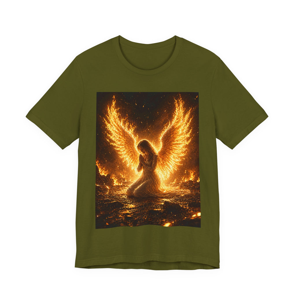 Phoenix Angel Tee — Fiery Winged Angel Graphic T-Shirt
