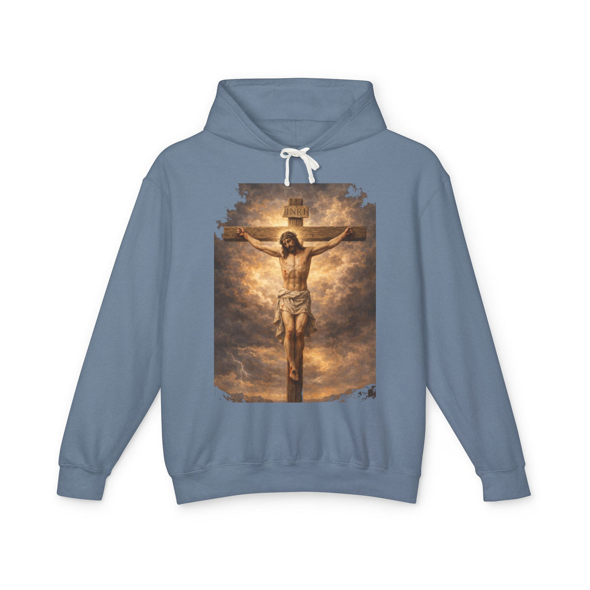 Jesus Crucifixion Hoodie — Christian Faith Graphic Sweatshirt for Easter & Religious Wear