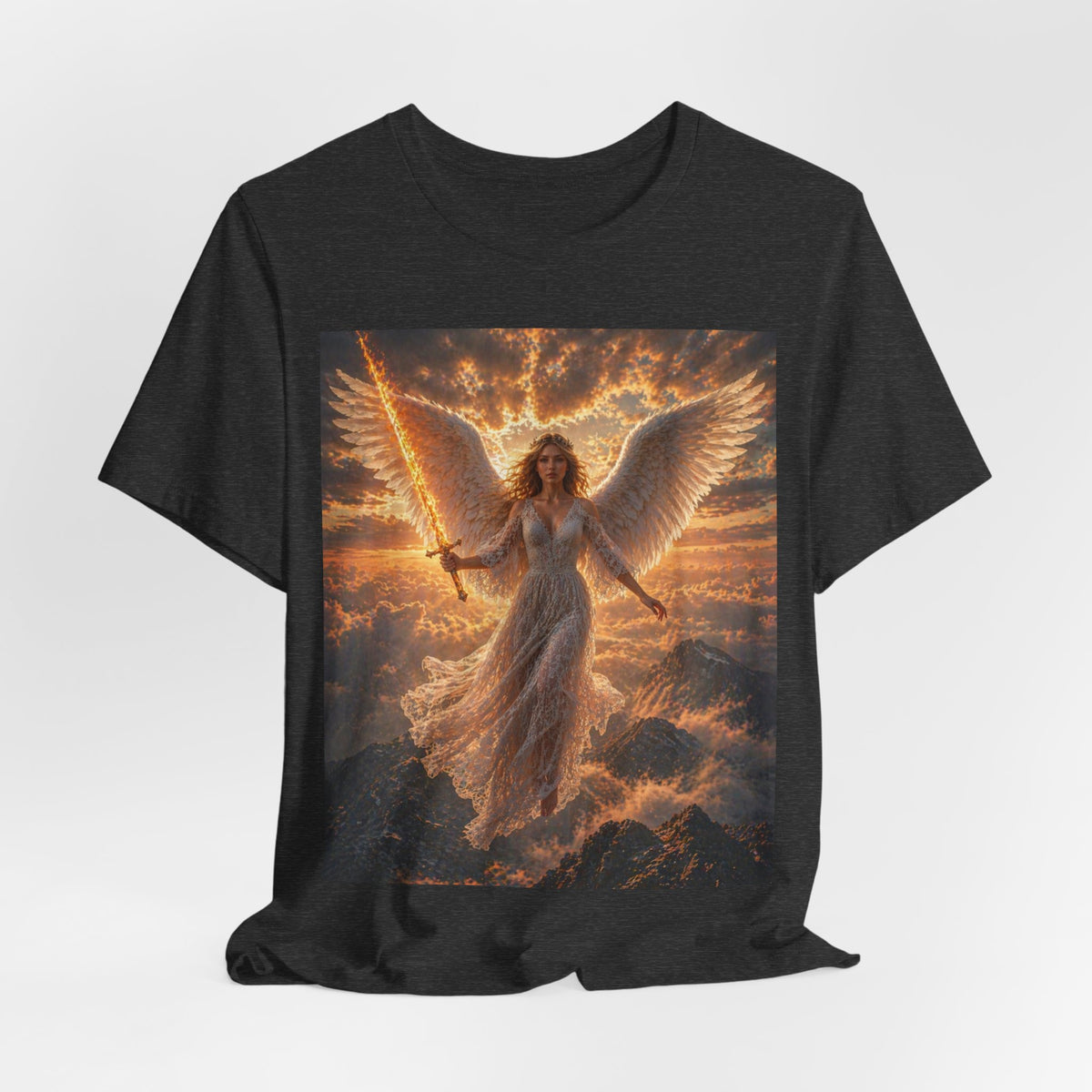 Angel Warrior Tee — Radiant Guardian Wings Graphic T-Shirt