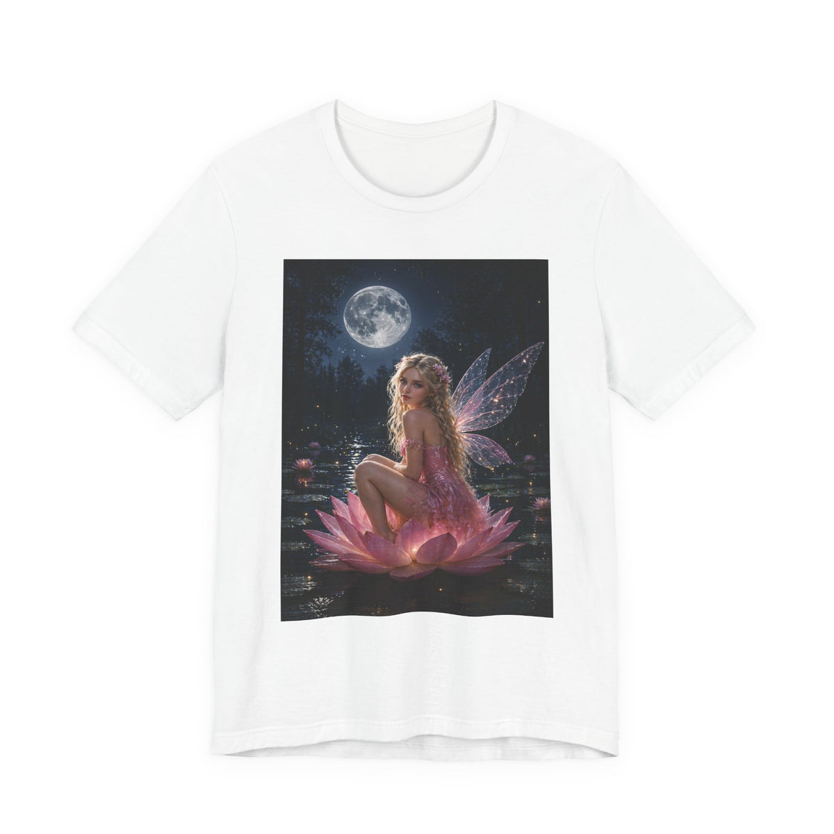 Moonlit Fairy T‑Shirt — Ethereal Lotus Fairy Graphic Tee