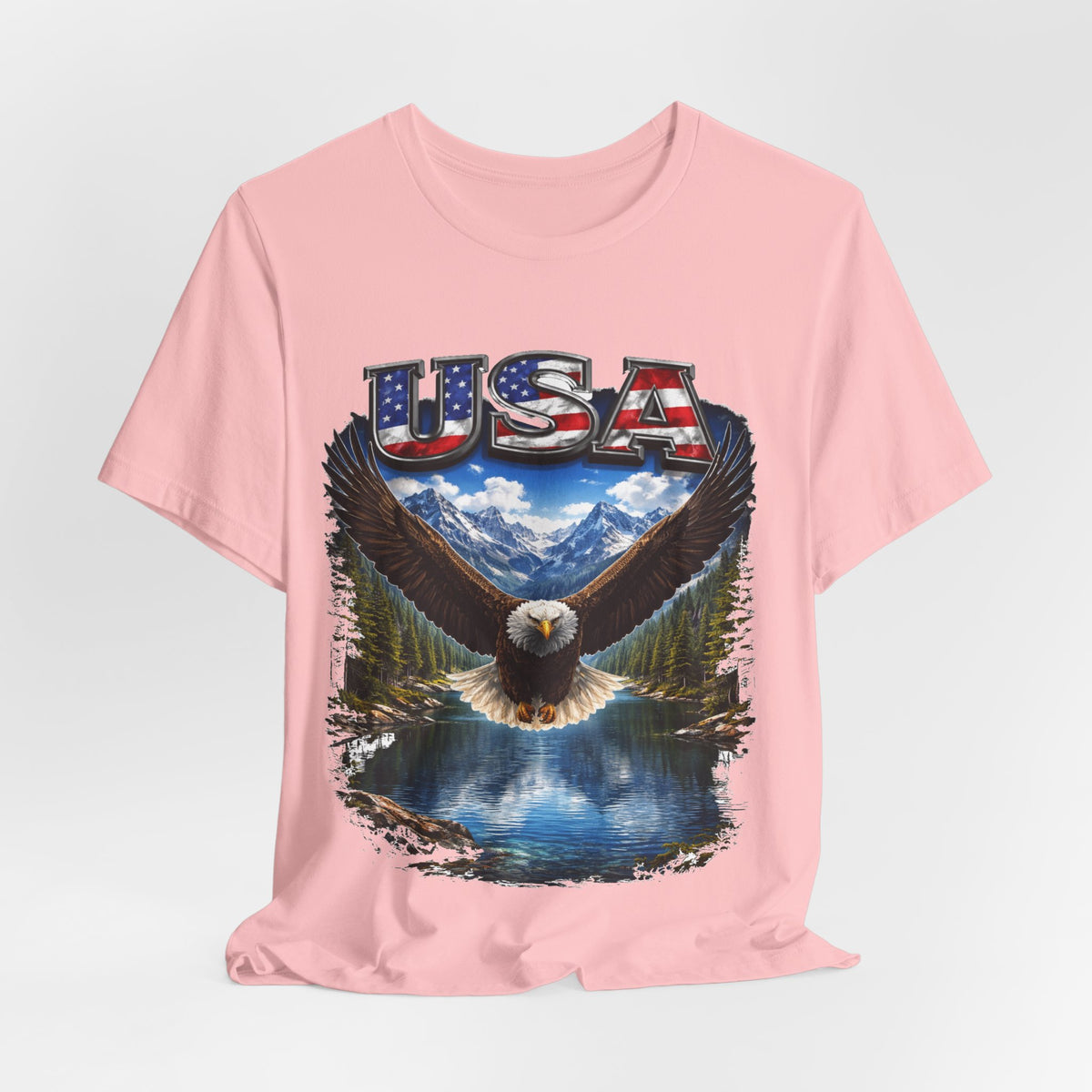 USA Eagle T-Shirt - Patriotic Bald Eagle Scenic Graphic Tee