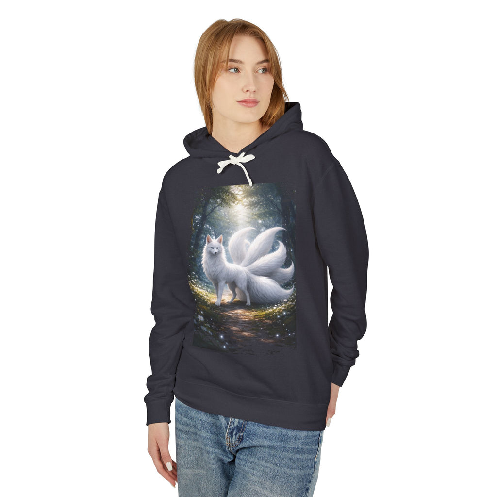 Kitsune Forest Hoodie — Mystical Nine-Tailed Fox Sweatshirt