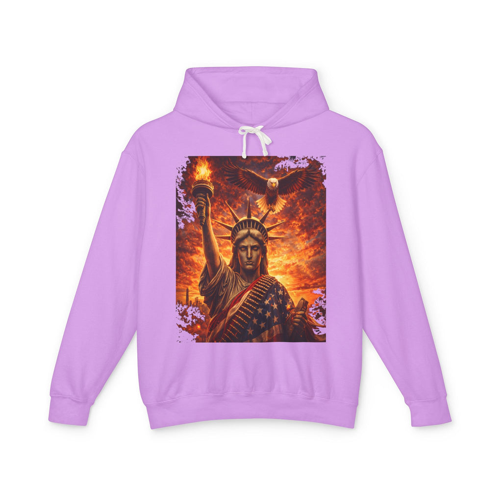 Statue of Liberty Flame Graphic Hoodie — Patriot Fire Art Sweatshirt