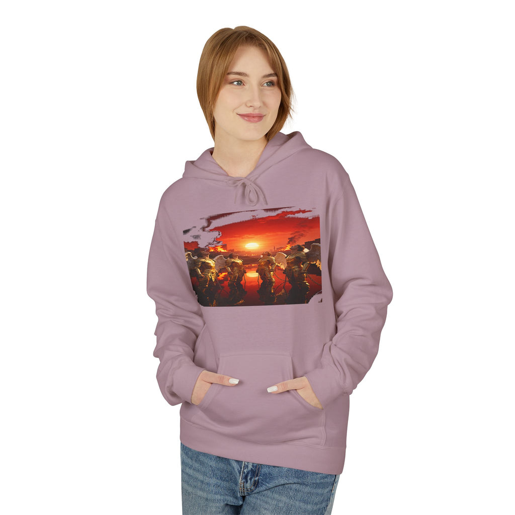 Revelation 7:1 End of times-Four angels standing on the four corners of the earth as seen from heaven-Art Graphic Pullover