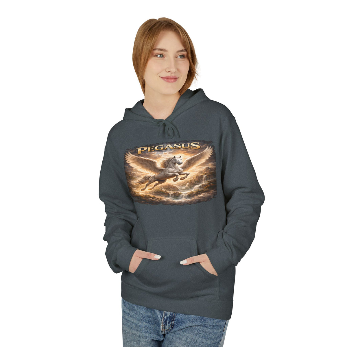 Pegasus Mythic Hoodie — Vintage Flying Horse Graphic