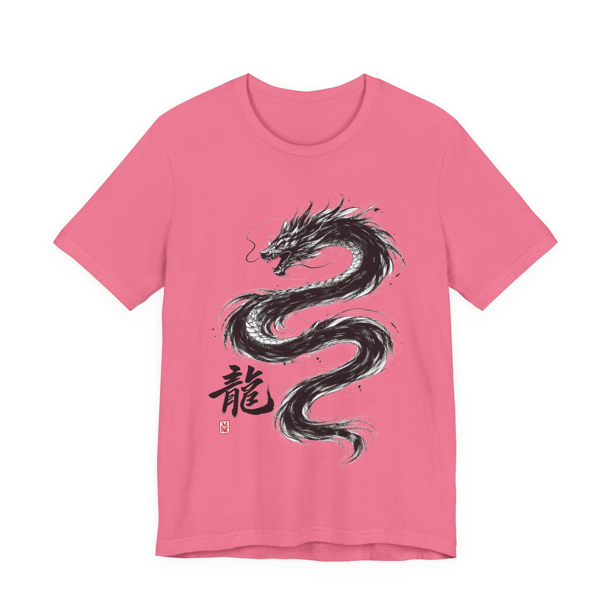 Dragon Brushstroke Tee — Asian Ink Dragon T-Shirt