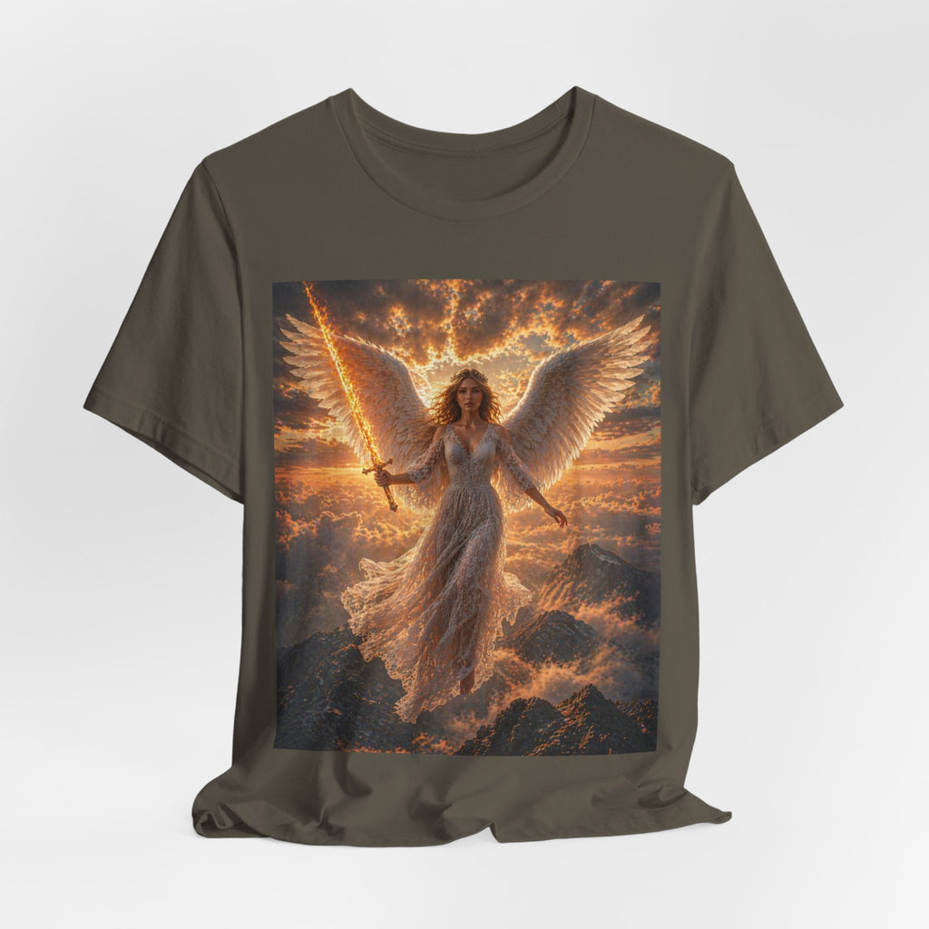 Angel Warrior Tee — Radiant Guardian Wings Graphic T-Shirt