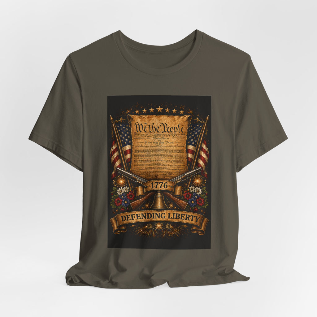 Defending Liberty 1776 T-Shirt — 'We the People' Patriotic Constitution Tee