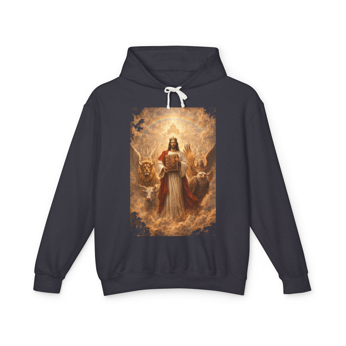 Revelation 5-10 Jesus Christ Illustration Hoodie — Religious Faith Graphic Hoodie