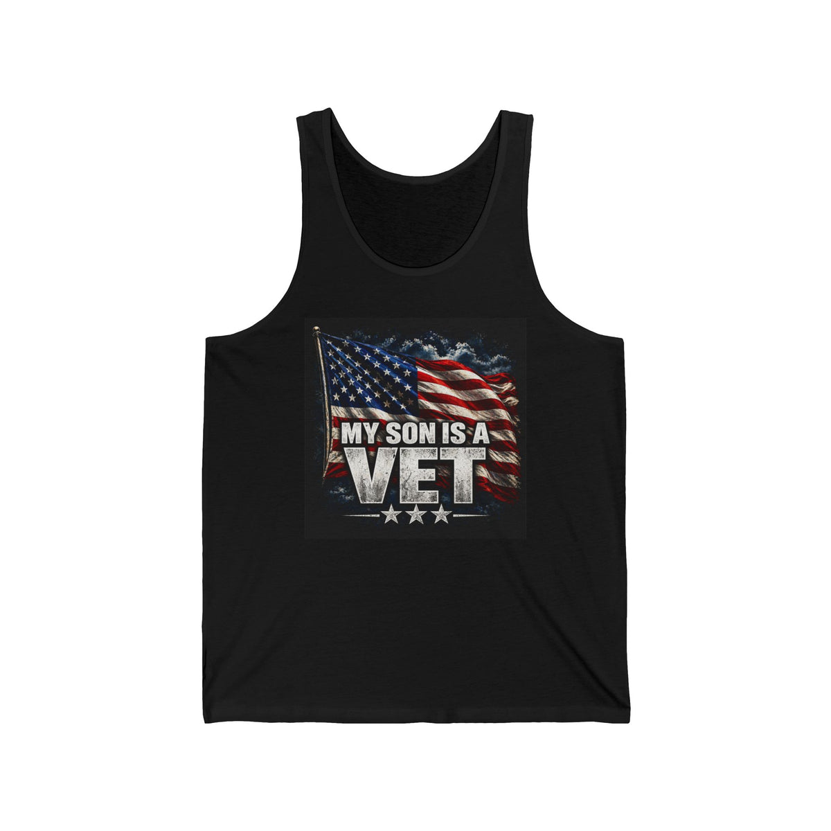 My Son Is A Vet Tank Top - Patriotic American Flag Veteran Support Tank
