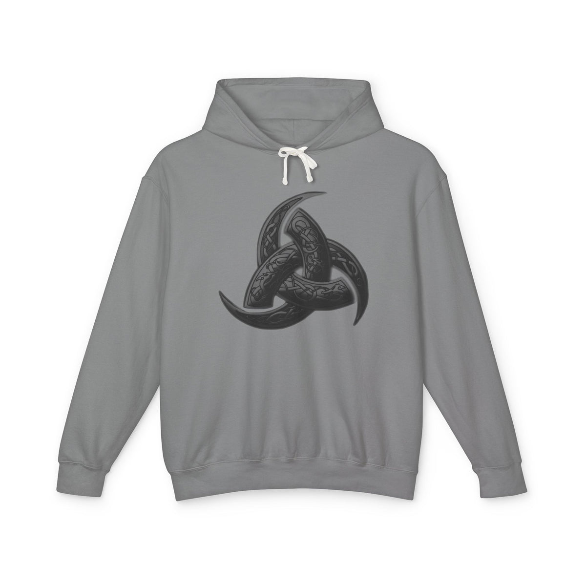 The Triple Horn of Odin is Viking Triskelion Hoodie — Norse Knot Symbol Lightweight Hooded Sweatshirt