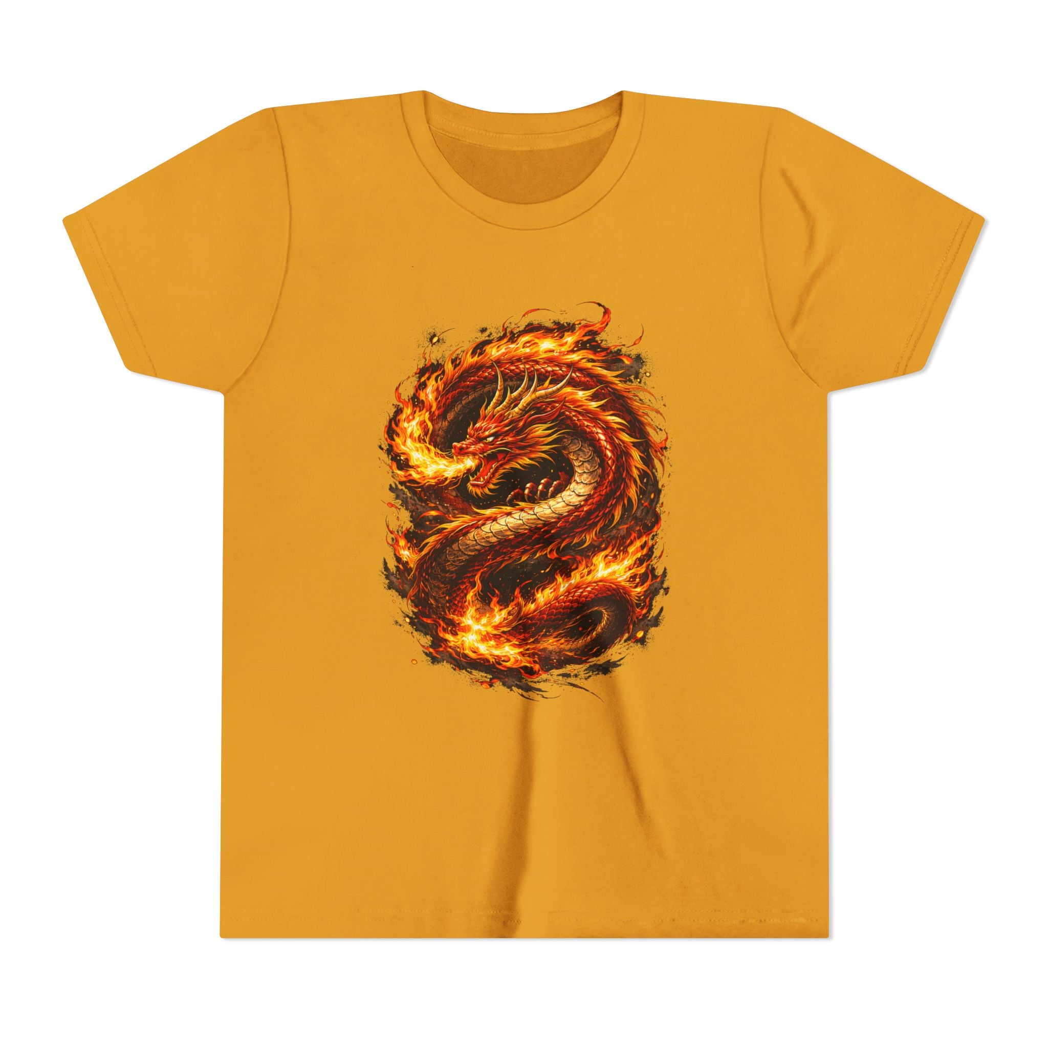 Youth Tee — Fiery Dragon Graphic Shirt