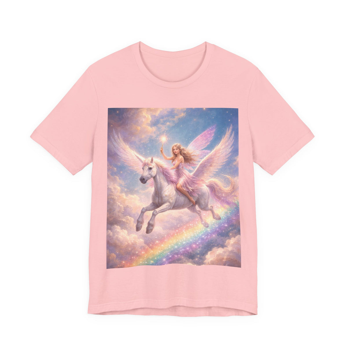 Unicorn Angel Tee — Pastel Pegasus Rainbow Graphic T-Shirt