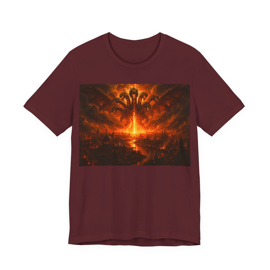 The seven headed dragon from the end of times T‑Shirt — Dark Graphic Tee