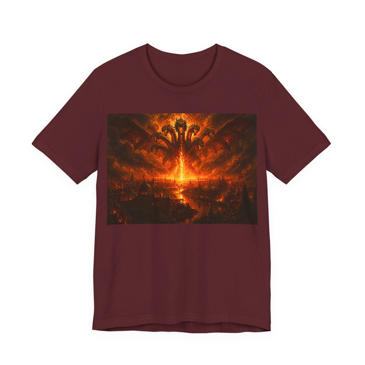 The seven headed dragon from the end of times T‑Shirt — Dark Graphic Tee