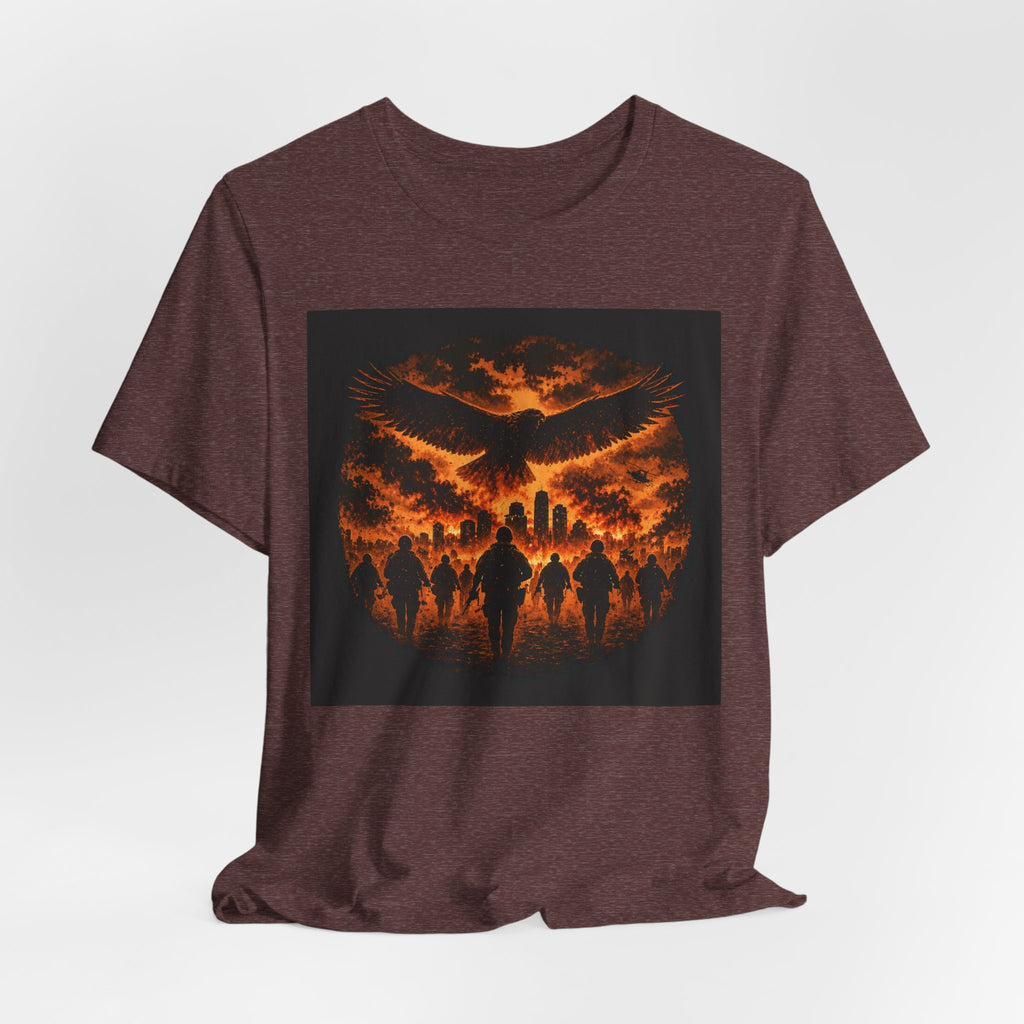 Fiery Phoenix Skull Tee — Gothic Flame Graphic T-Shirt