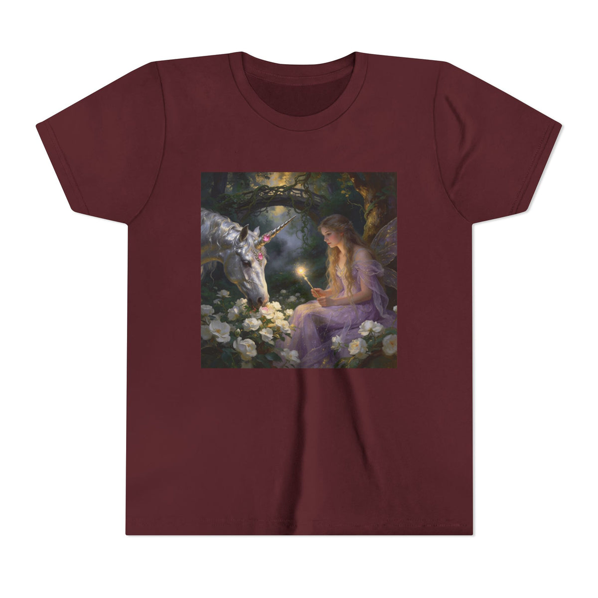 Magical Unicorn & Girl Youth Tee – Fantasy Kids Shirt