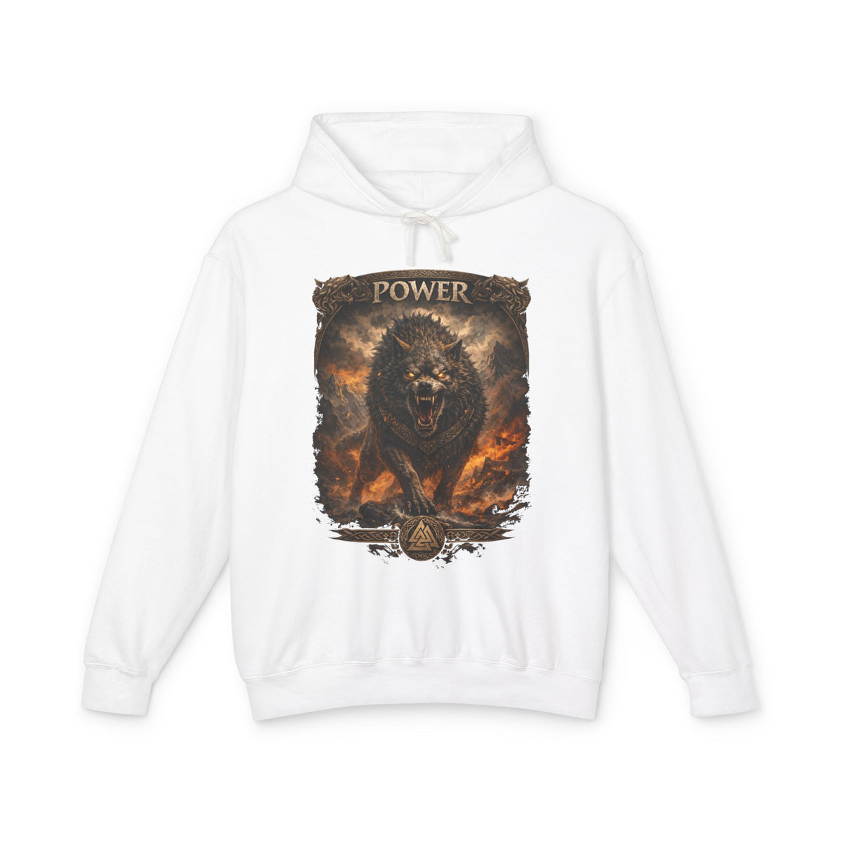 Power Wolf Hoodie — Fierce Wolf Graphic Lightweight Pullover