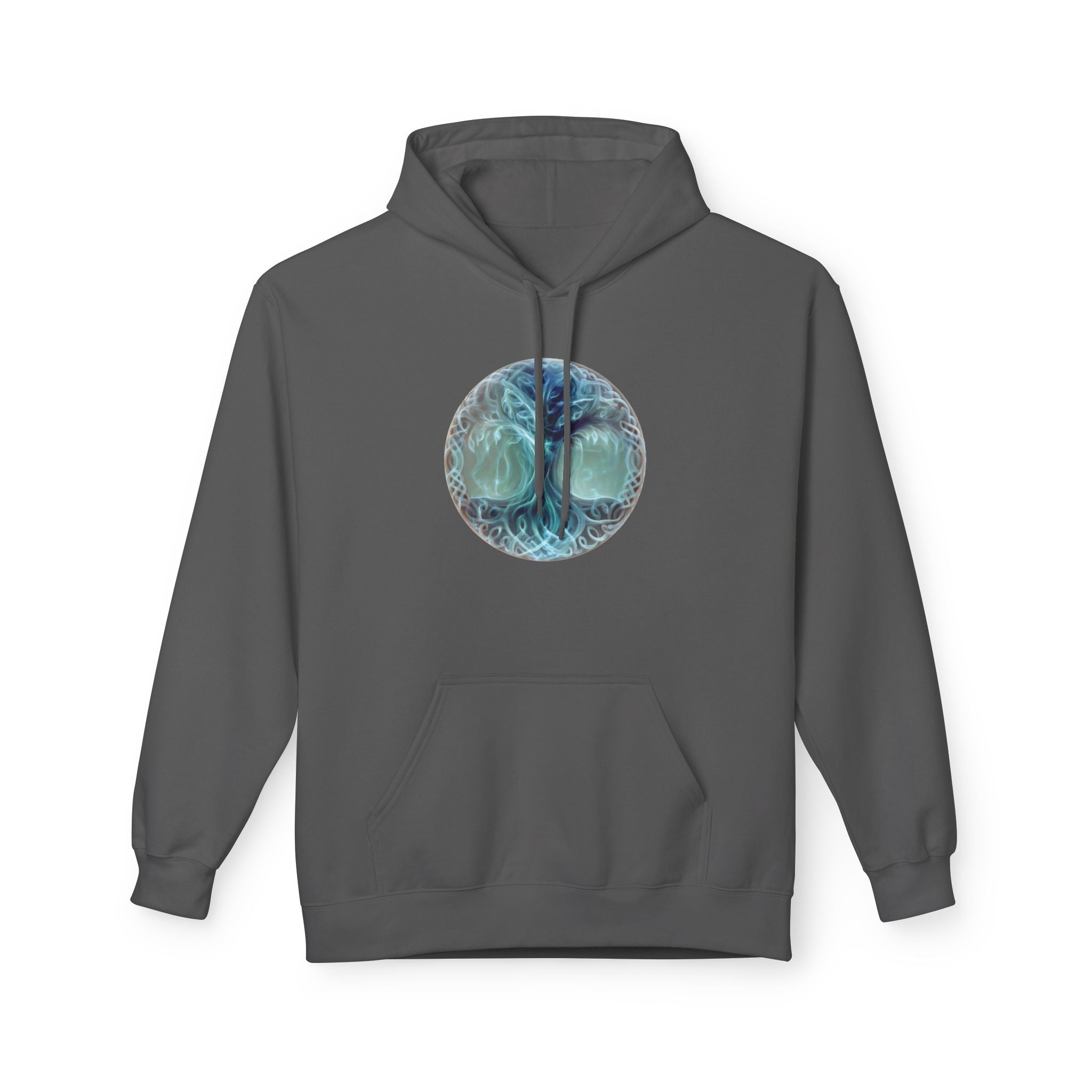Yggdrasil tree of life-Cotton Hoodie — Ethereal Sea Skull Graphic Hoodie