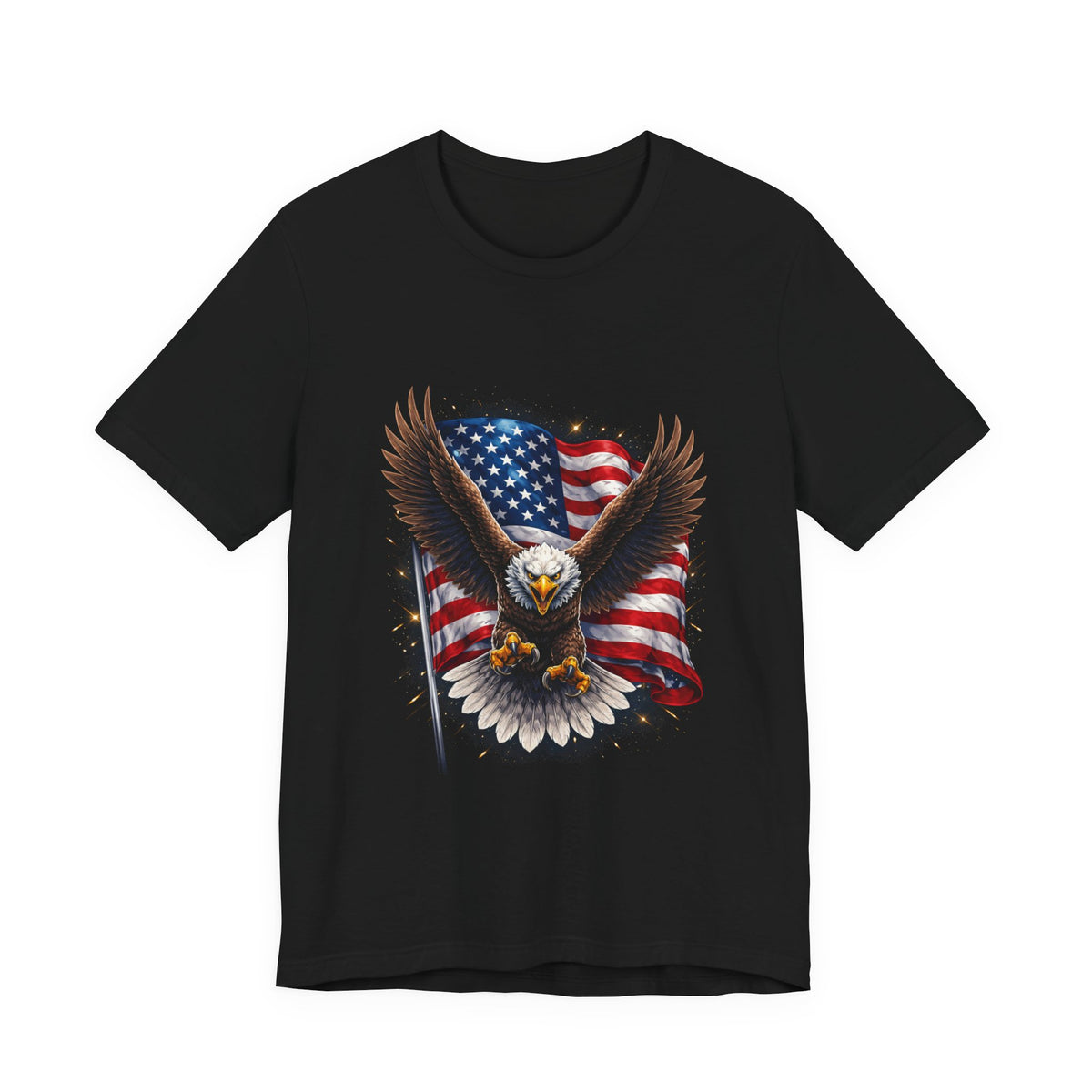 Patriotic Bald Eagle T-Shirt – American Flag Graphic Tee