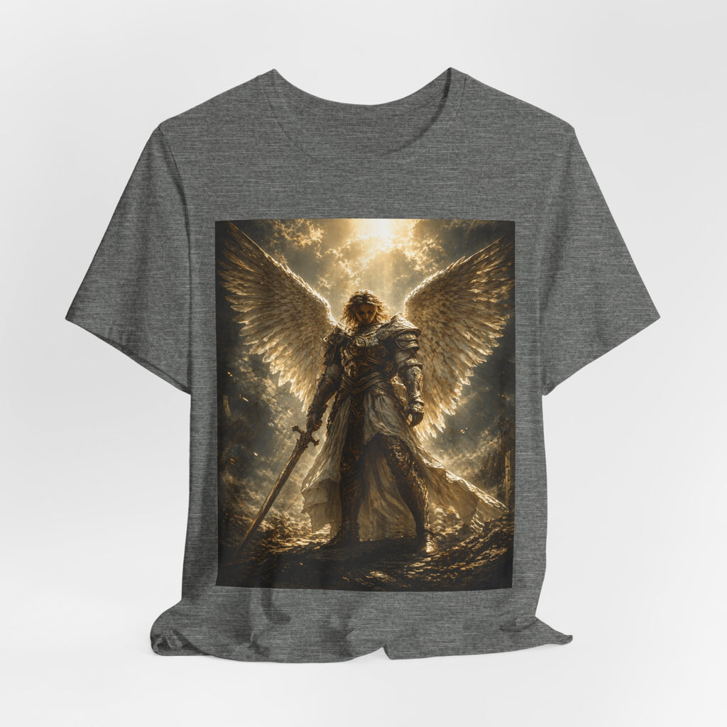 Angel Warrior Graphic Tee — Celestial Armor Archangel T-Shirt