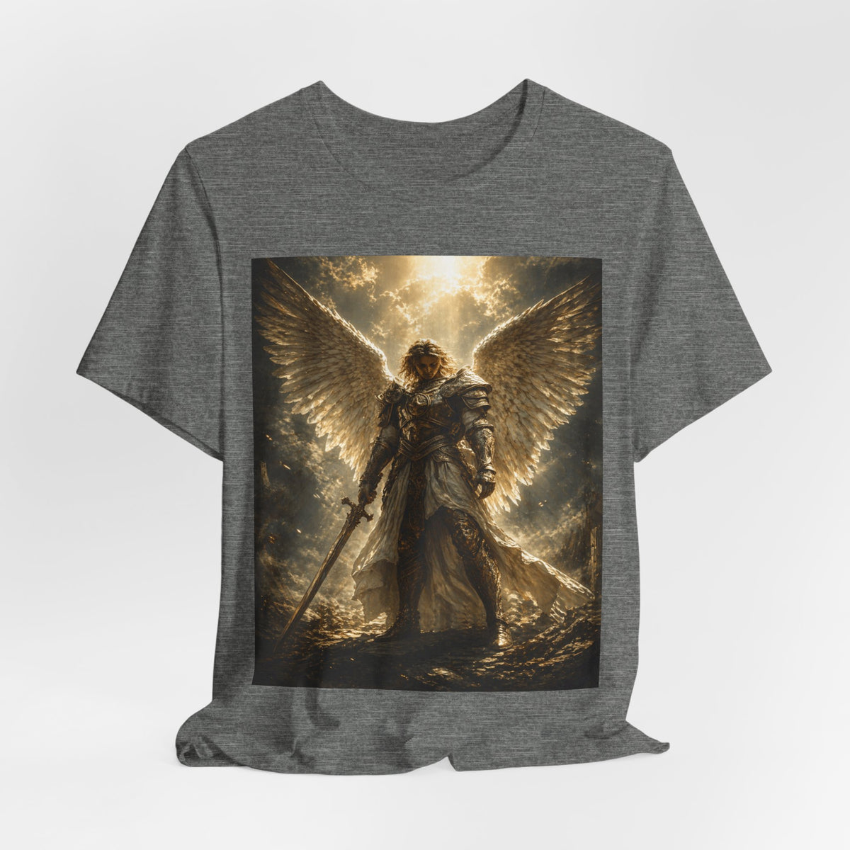 Angel Warrior Graphic Tee — Celestial Armor Archangel T-Shirt