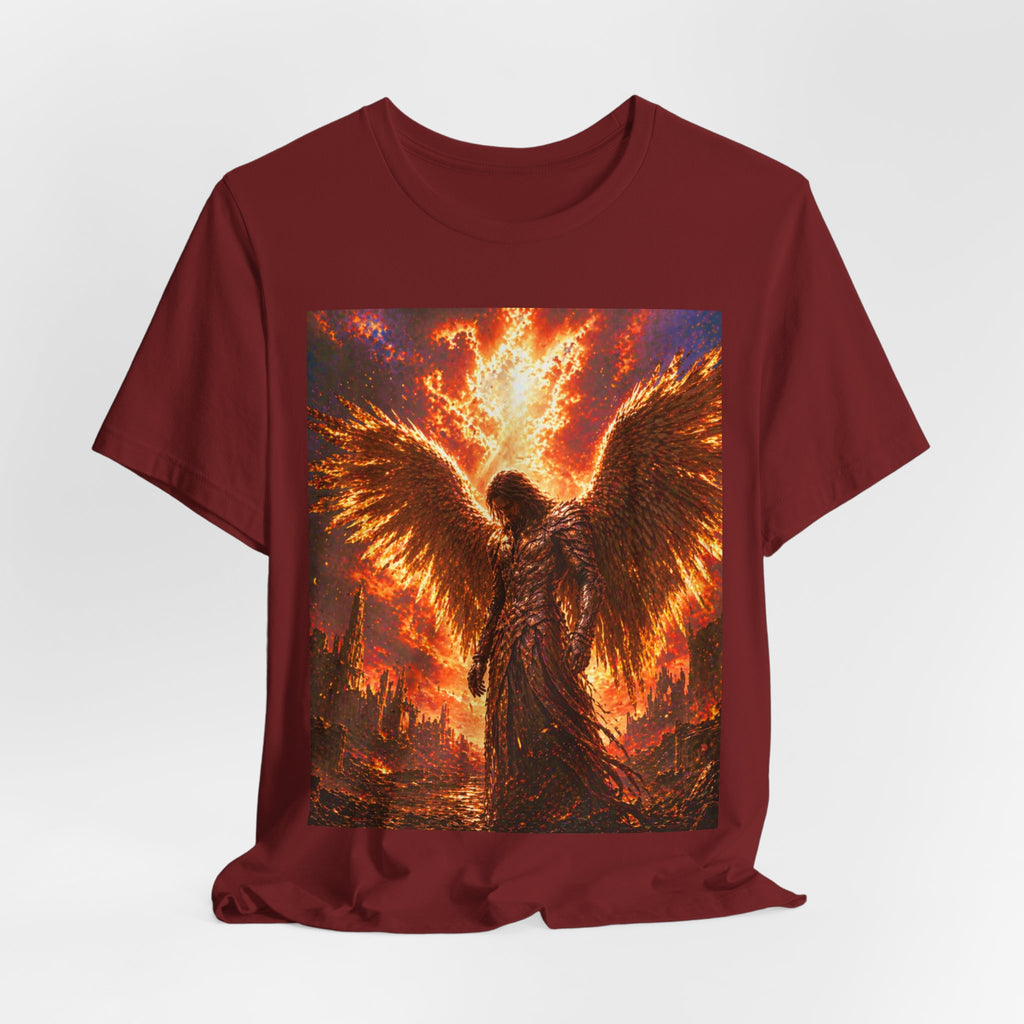 Angel Graphic Tee — Flaming Wings Apocalypse T-Shirt