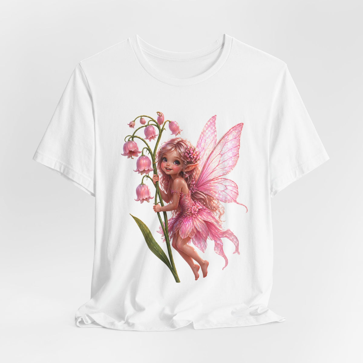 Pink Lily Fairy T-Shirt — Cute Floral Fairytee for Kids & Adults