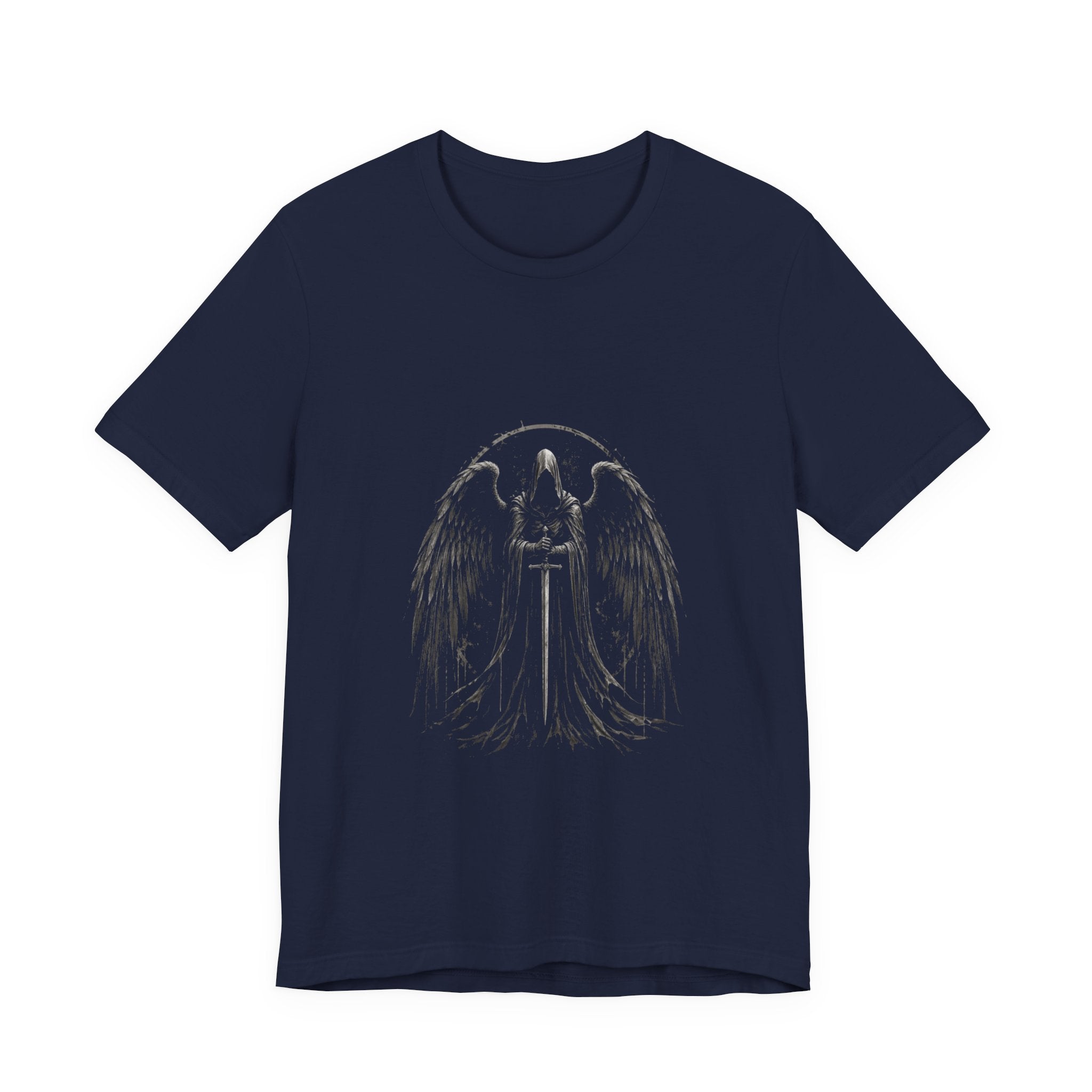Guaediand Angel Wings Tee — Gothic Guardian Angel Short Sleeve Shirt