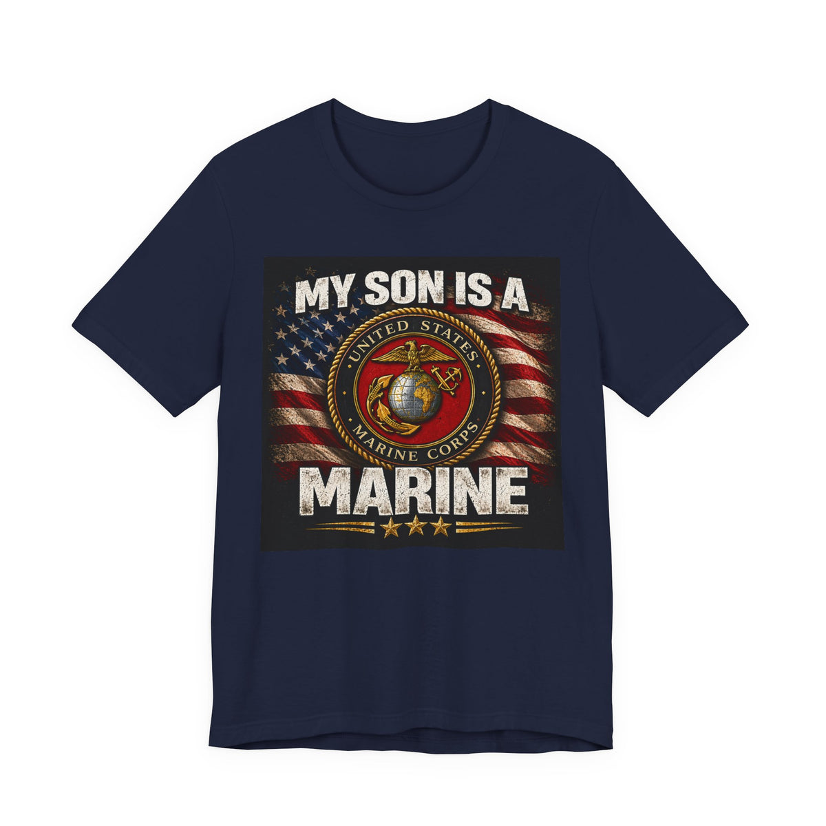 Marine Parent T-Shirt – “My Son Is A Marine” Patriotic USMC Tee