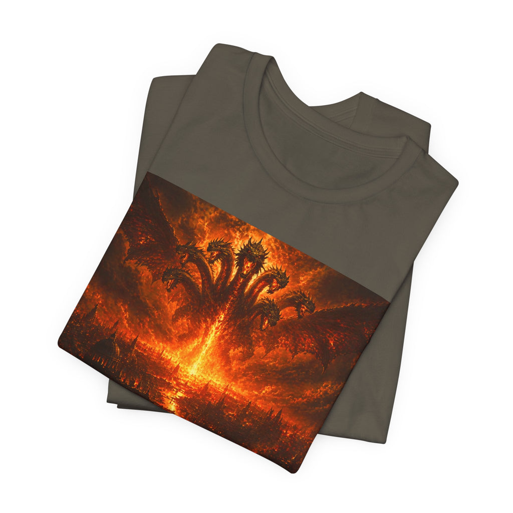 The seven headed dragon from the end of times T‑Shirt — Dark Graphic Tee