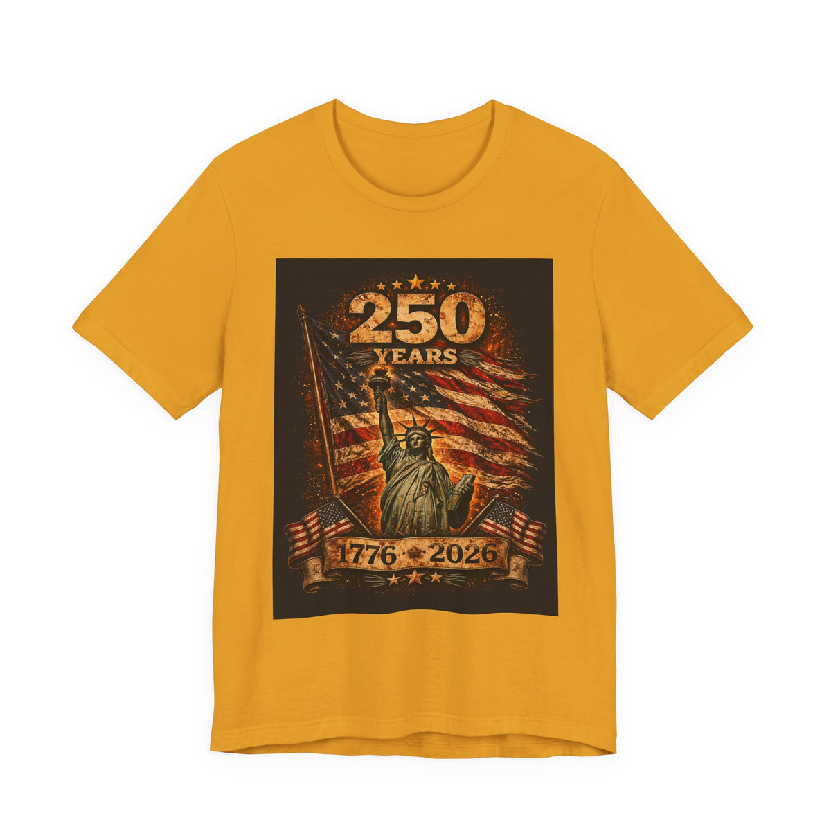 250 Years USA Liberty T-Shirt – 1776-2026 American Flag & Statue of Liberty Tee