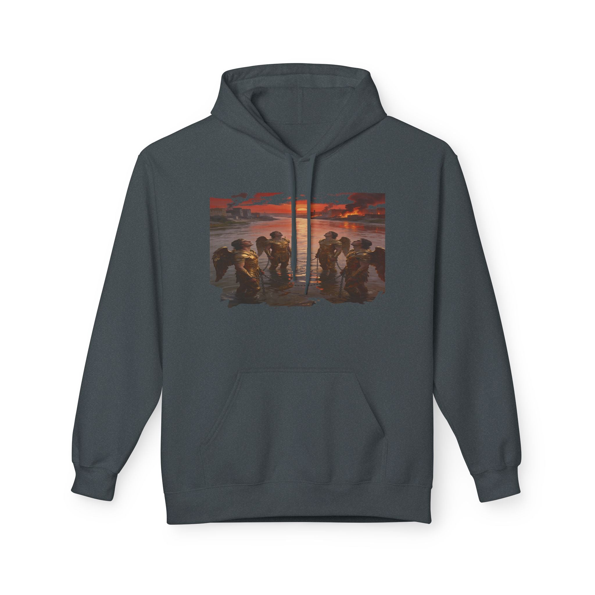 Revelation 9 reveals four fallen angels bound in the Euphrates River- Hoodie — Graphic