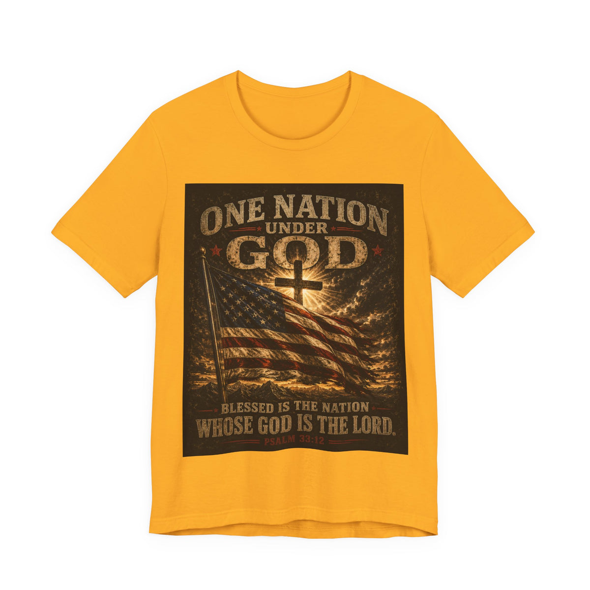 One Nation Under God T-Shirt – Patriotic Christian Flag Tee